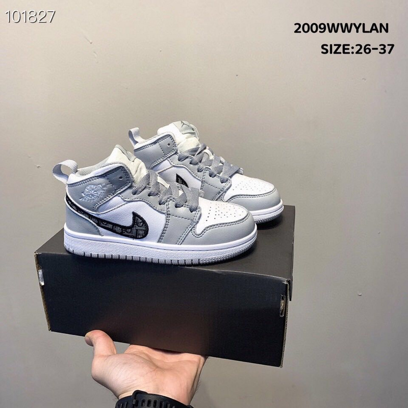 _Real head layer_ Nike Air Jordan Brand 1 AJ1 Jordan first high-end sports children_s shoes basketball shoes 26-37-3a65a272